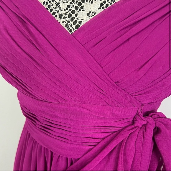 Lauren Ralph Lauren Halter Bow Dress in berry - Size: 4 - Picture 6 of 15